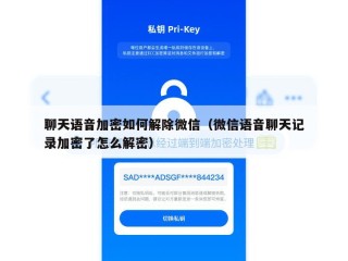 聊天语音加密如何解除微信（微信语音聊天记录加密了怎么解密）