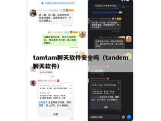 tamtam聊天软件安全吗（tandem聊天软件）