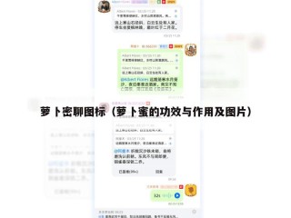 萝卜密聊图标（萝卜蜜的功效与作用及图片）