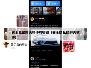 安全私密聊天软件有哪些（安全隐私的聊天软件）
