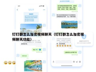 钉钉群怎么加密视频聊天（钉钉群怎么加密视频聊天功能）
