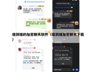 端到端的加密聊天软件（端到端加密聊天下载）