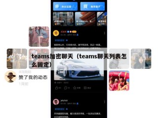 teams加密聊天（teams聊天列表怎么固定）