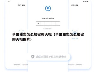 苹果和梨怎么加密聊天框（苹果和梨怎么加密聊天框图片）