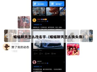 蝙蝠聊天怎么改名字（蝙蝠聊天怎么换头像）