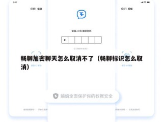 畅聊加密聊天怎么取消不了（畅聊标识怎么取消）