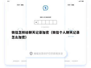 微信怎样给聊天记录加密（微信个人聊天记录怎么加密）