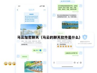 马云加密聊天（马云的聊天软件是什么）
