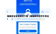 蝙蝠安全私密聊天下载（蝙蝠聊天软件不安全）