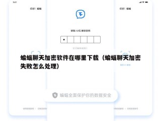 蝙蝠聊天加密软件在哪里下载（蝙蝠聊天加密失败怎么处理）