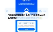 飞机的加密聊天有什么用（飞机聊天app怎么加好友）