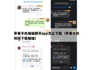 苹果手机蝙蝠聊天app怎么下载（苹果手机如何下载蝙蝠）