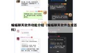 蝙蝠聊天软件功能介绍（蝙蝠聊天软件百度百科）