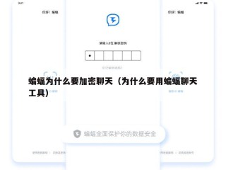 蝙蝠为什么要加密聊天（为什么要用蝙蝠聊天工具）