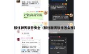 默往聊天软件安全（默往聊天软件怎么样）
