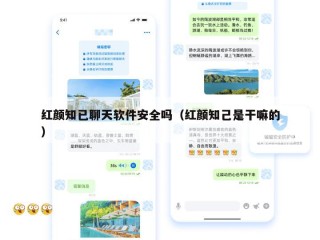红颜知已聊天软件安全吗（红颜知己是干嘛的）