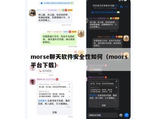 morse聊天软件安全性如何（moors平台下载）