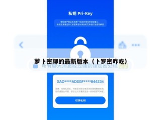 萝卜密聊的最新版本（卜罗密咋吃）