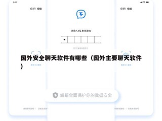 国外安全聊天软件有哪些（国外主要聊天软件）