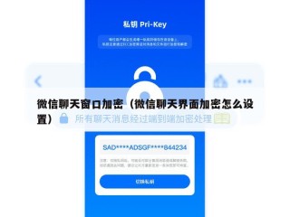 微信聊天窗口加密（微信聊天界面加密怎么设置）