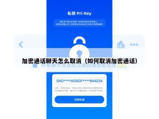 加密通话聊天怎么取消（如何取消加密通话）