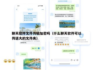 聊天软件文件传输加密吗（什么聊天软件可以传送大的文件夹）