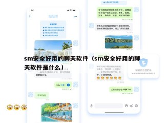sm安全好用的聊天软件（sm安全好用的聊天软件是什么）