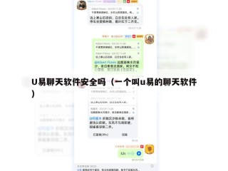 U易聊天软件安全吗（一个叫u易的聊天软件）