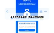 单个聊天怎么加密（怎么给聊天加密）