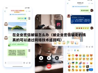 在企业密信被骗怎么办（被企业密信骗走的钱真的可以通过网络技术追回吗）