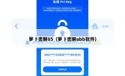 萝卜密聊85（萝卜密聊abb软件）
