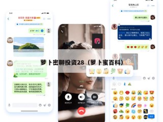 萝卜密聊投资28（萝卜蜜百科）