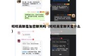 旺旺商聊是加密聊天吗（旺旺商家聊天是什么）