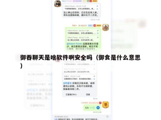 御吞聊天是啥软件啊安全吗（御食是什么意思）