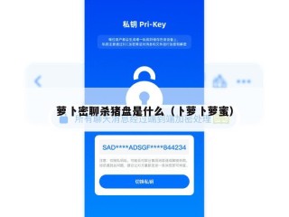 萝卜密聊杀猪盘是什么（卜萝卜萝蜜）