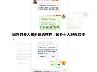 国外的各大安全聊天软件（国外十大聊天软件）