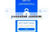 什么叫企业密信群（企业密信约群）
