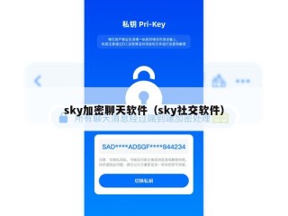 sky加密聊天软件（sky社交软件）