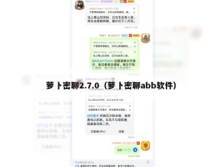 萝卜密聊2.7.0（萝卜密聊abb软件）