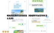 蝙蝠加密聊天自动回复（蝙蝠聊天加密失败怎么处理）