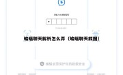 蝙蝠聊天解析怎么弄（蝙蝠聊天截图）