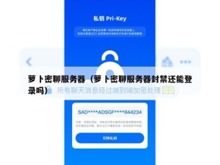 萝卜密聊服务器（萝卜密聊服务器封禁还能登录吗）
