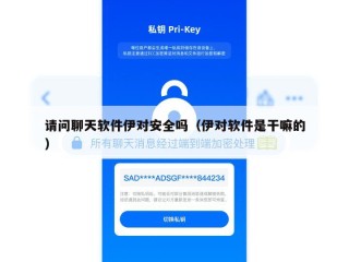 请问聊天软件伊对安全吗（伊对软件是干嘛的）