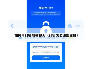 如何用钉钉加密聊天（钉钉怎么添加密聊）