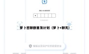 萝卜密聊群里发计划（萝卜+聊天）