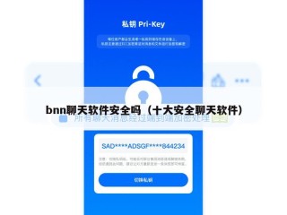bnn聊天软件安全吗（十大安全聊天软件）