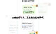 企业密信小说（企业密信能赚钱吗）