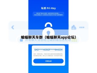 蝙蝠聊天车群（蝙蝠聊天app论坛）