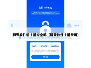 聊天软件做主播安全嘛（聊天软件主播专用）