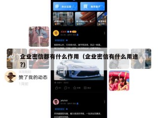 企业密信都有什么作用（企业密信有什么用途?）